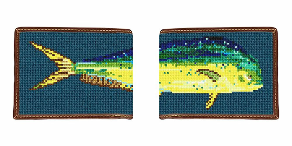 Dolphin Fish Needlepoint Wallet