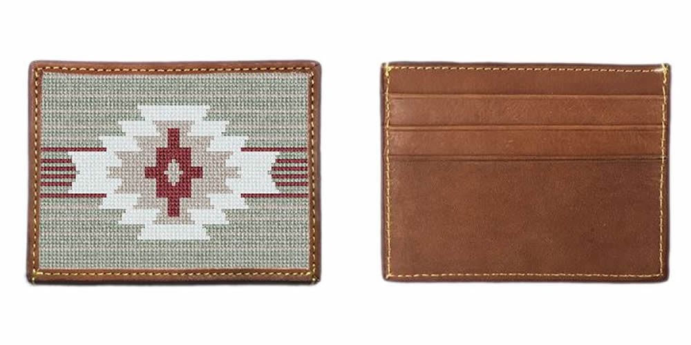 Earth Spirit Garnet Needlepoint Card Wallet