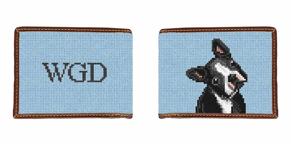 French Bulldog Needlepoint Wallet