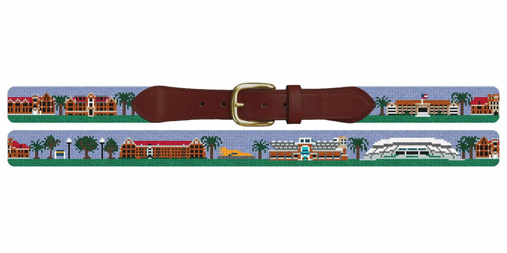 Gainesville Florida Landscape Needlepoint Belt