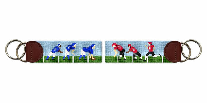 Game Day Football Needlepoint Key Fob