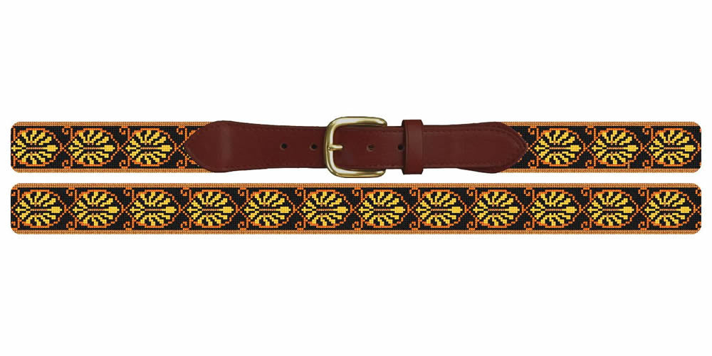 Greek Ornamental Needlepoint Belt