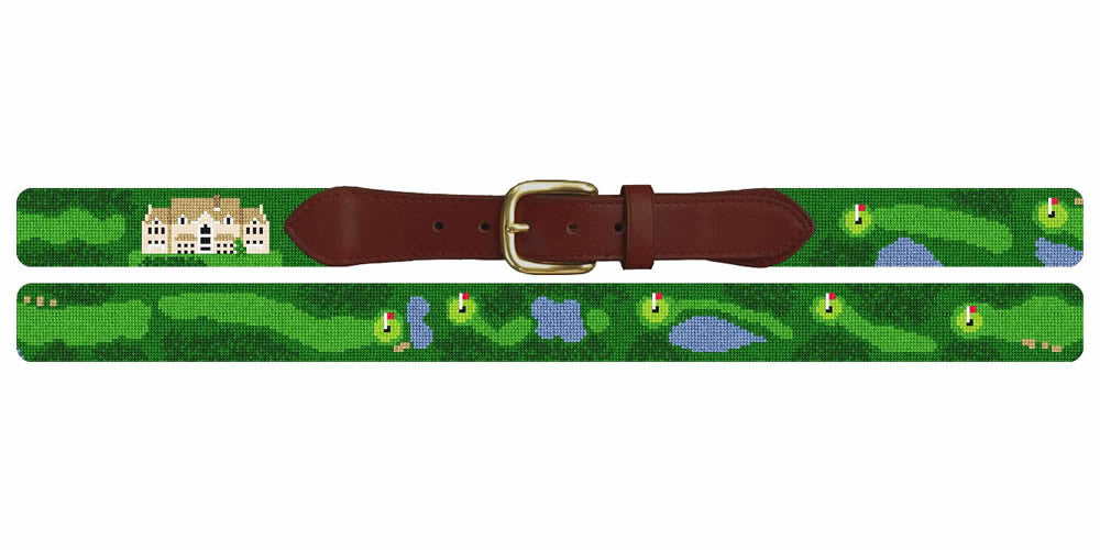 Greystone Golf Course Needlepoint Belt