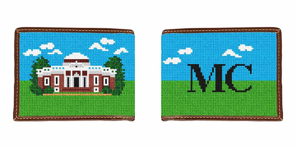 Jefferson's Monticello Needlepoint Wallet