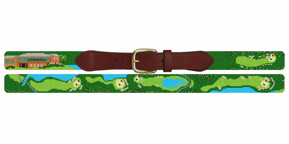 Mid Ocean Golf Course Needlepoint Belt