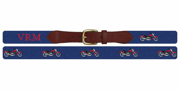 Motorcycle Needlepoint Belt