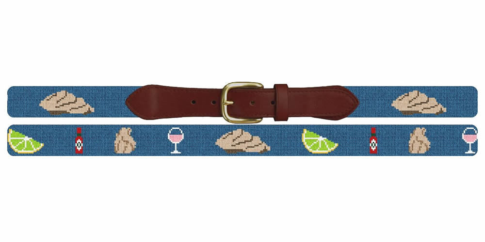 Oyster Fest Personalized Needlepoint Belt