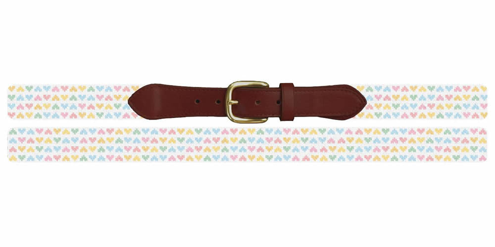 Whimsical Rainbow Needlepoint Belt