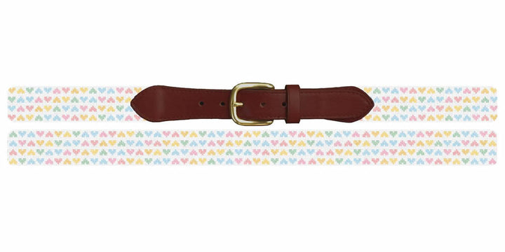 Pastel Rainbow Needlepoint Belt