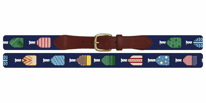 Pickleball Paddles Needlepoint Belt