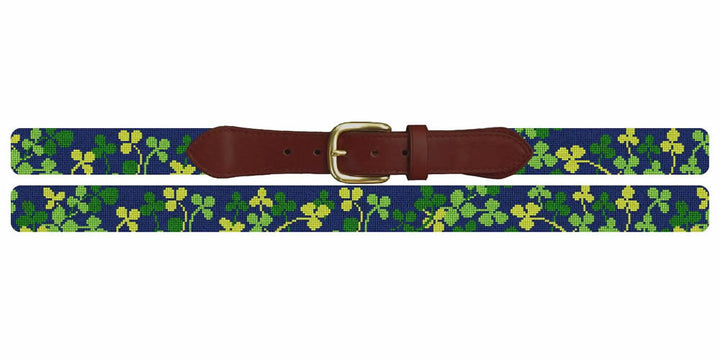 Shamrock Garden Needlepoint Belt