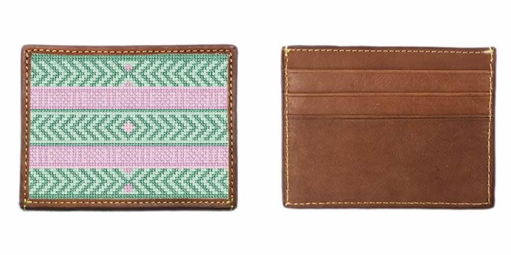 Sky Band Lilac Needlepoint Card Wallet