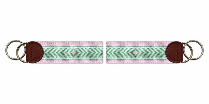 Sky Band Lilac Needlepoint Key Fob