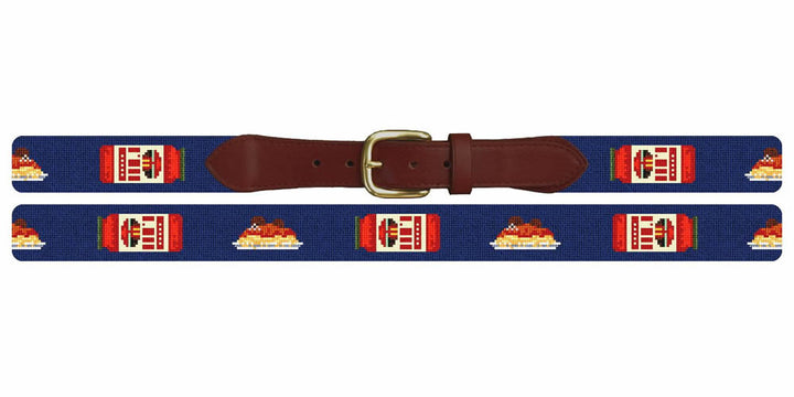 Spaghetti and Sauce Needlepoint Belt