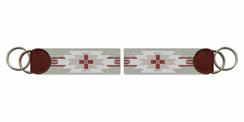 Spirit Line Garnet Needlepoint Key Fob