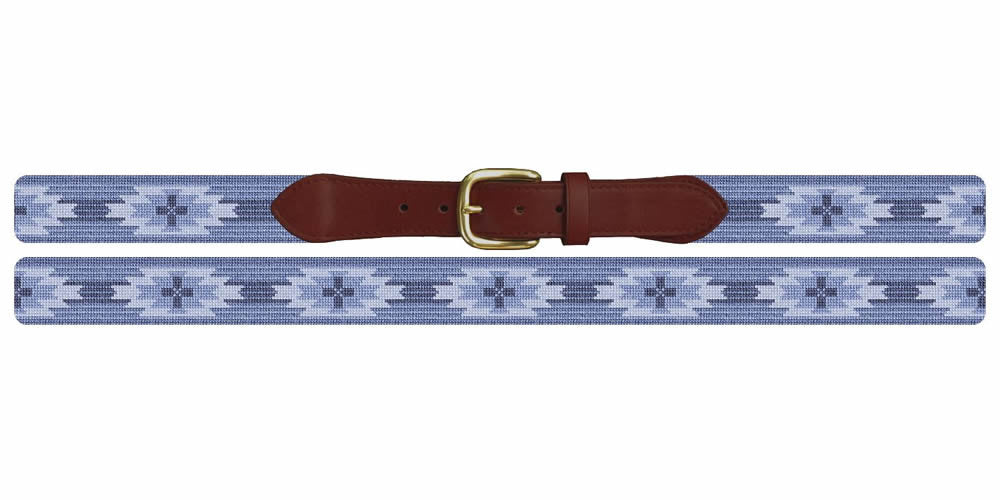 Spirit Line Indigo Needlepoint Belt