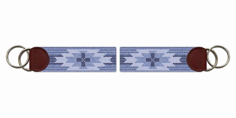 Spirit Line Indigo Needlepoint Key Fob