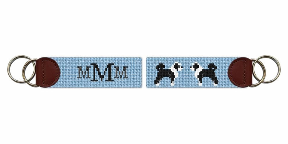 Tibetan Terrier Needlepoint Key Fob