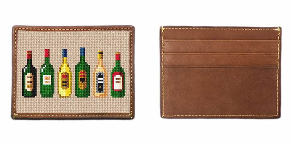 Wine Connoisseur Needlepoint Card Wallet