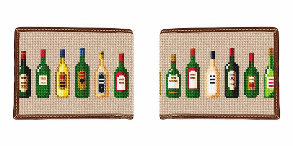 Wine Connoisseur Needlepoint Wallet