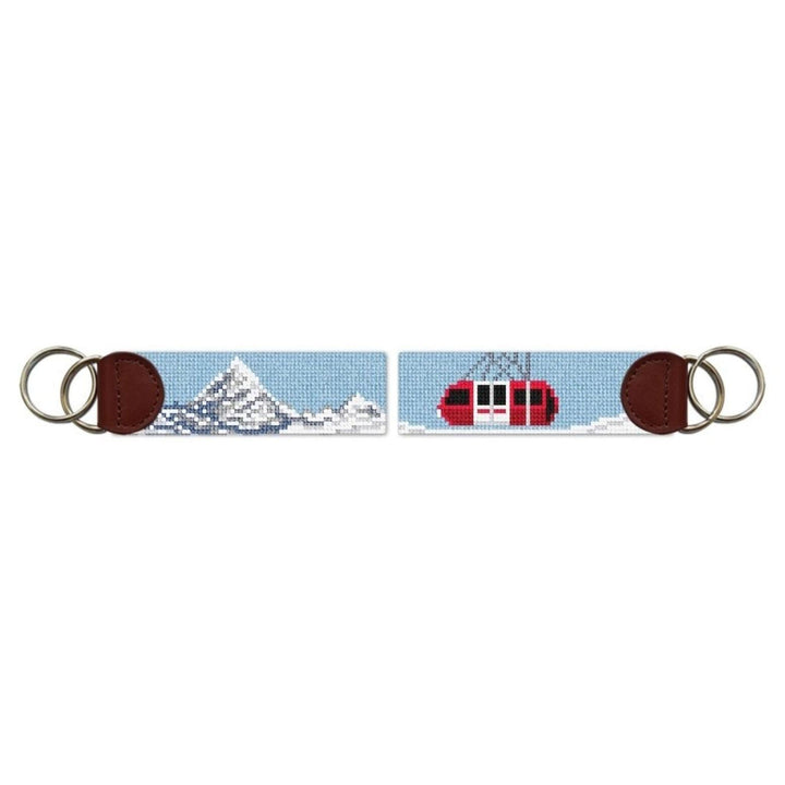 Matterhorn Tramway Needlepoint Key Fob