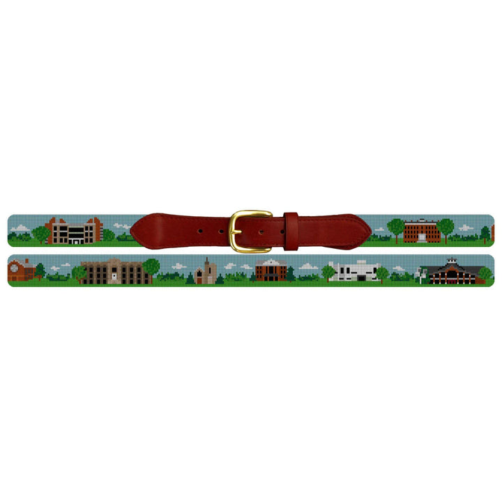 Canton New York Landscape Needlepoint Belt