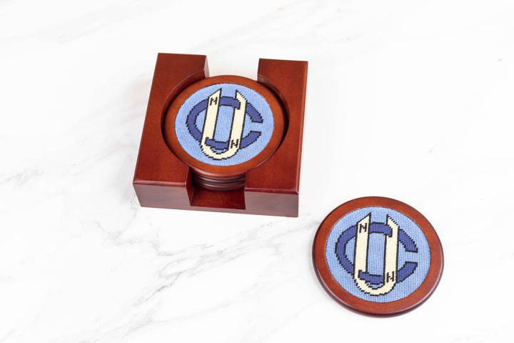 Custom Needlepoint Wooden Coasters