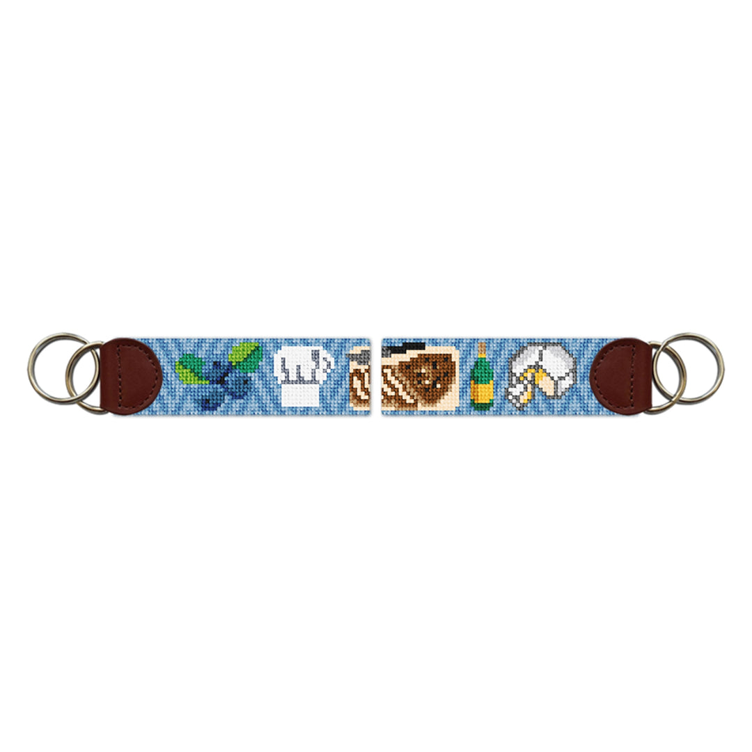 Custom Needlepoint Key Fob