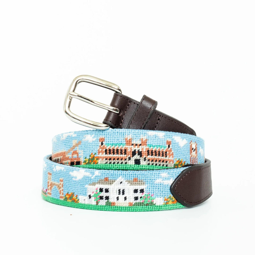 Norman Oklahoma Landscape Needlepoint Belt