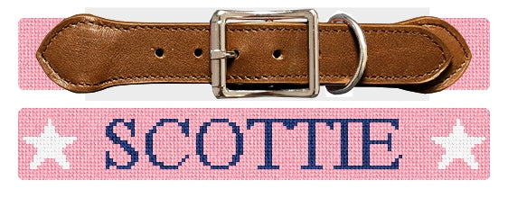 Custom Needlepoint Dog Collar