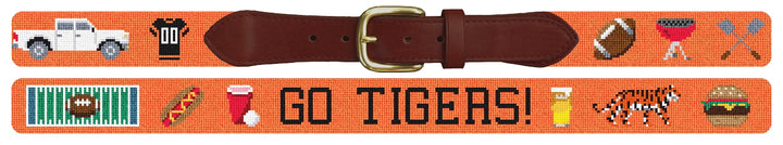 Tailgate Touchdown Needlepoint Belt