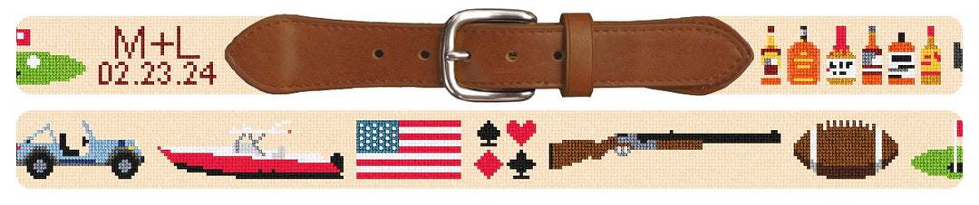 Custom Needlepoint Belt