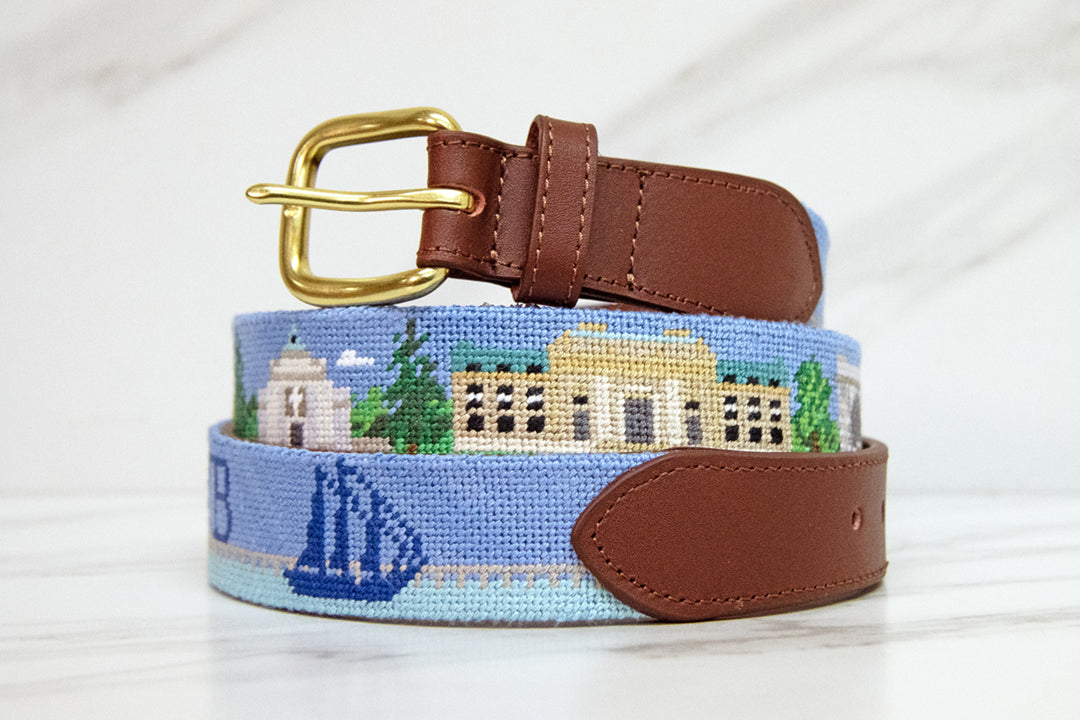 Annapolis Maryland Landscape Needlepoint Belt