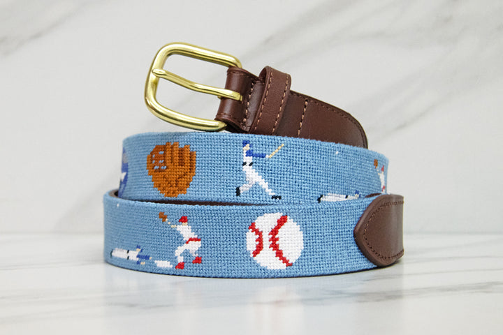 Baseball Needlepoint Belt