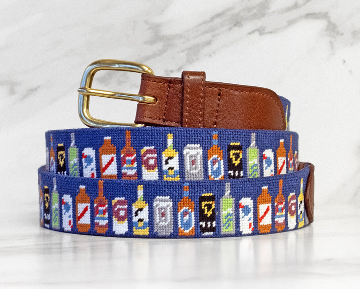 Favorite Beers Needlepoint Belt