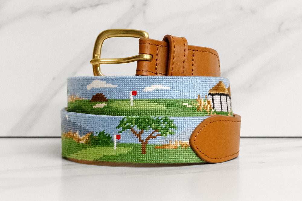 Big Island Golf Landscape Needlepoint Belt 2