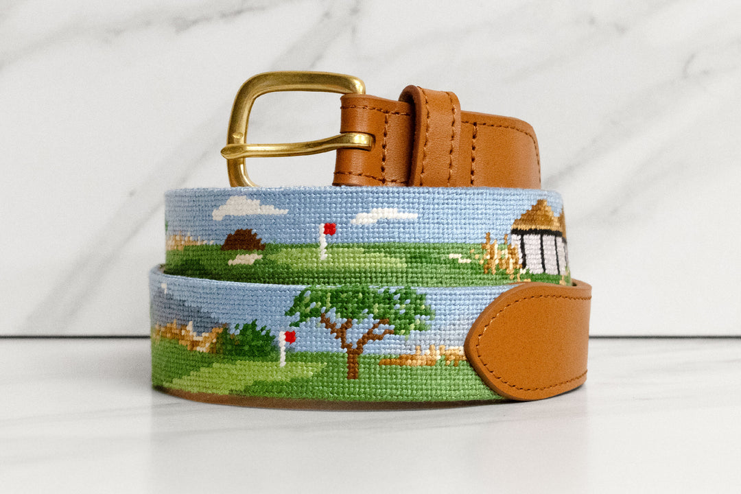 Big Island Golf Landscape Needlepoint Belt 2