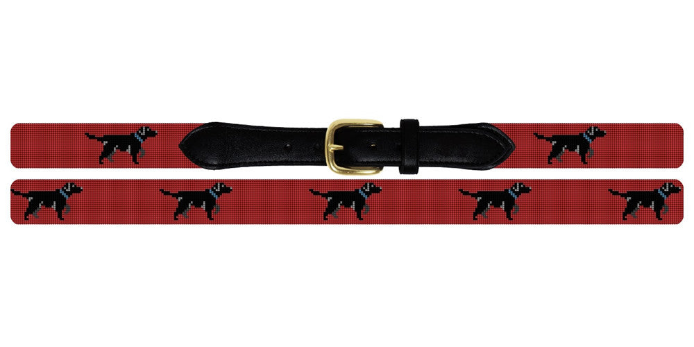 Black Lab Needlepoint Belt