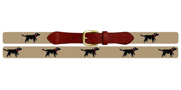 Black Lab Needlepoint Belt