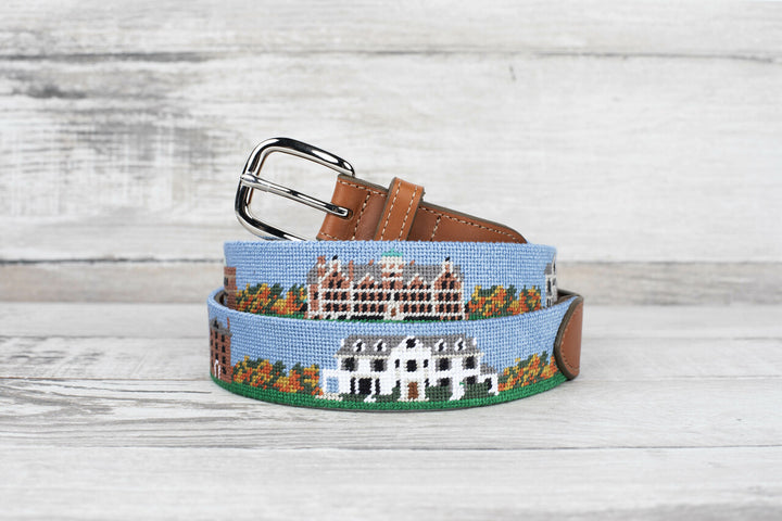 Bowdoin College Campus Needlepoint Belt