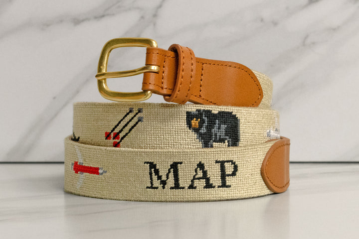 Bowhunting Needlepoint Belt 2