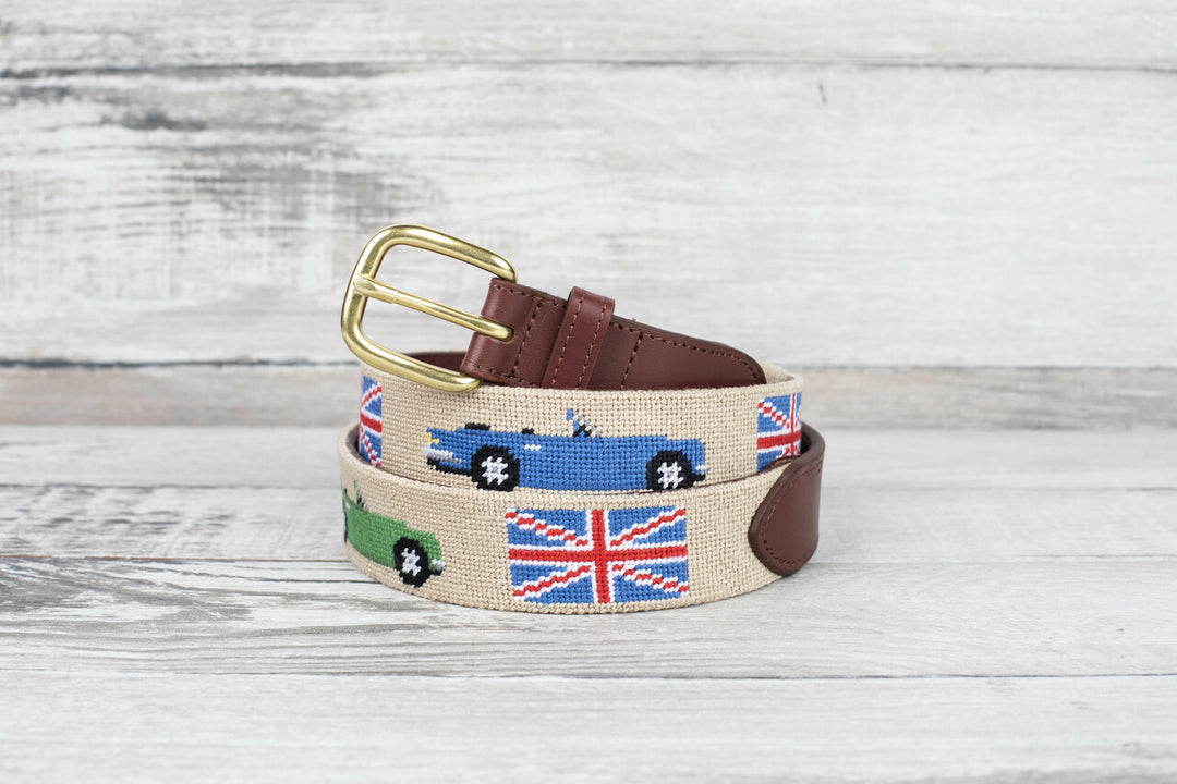 British Triumph Cars Needlepoint Belt