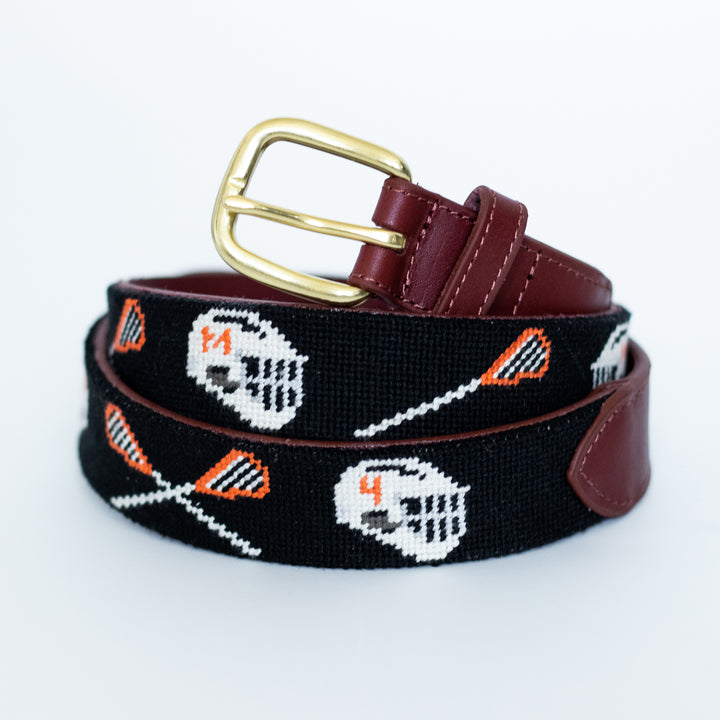 Custom Lacrosse Needlepoint Belt