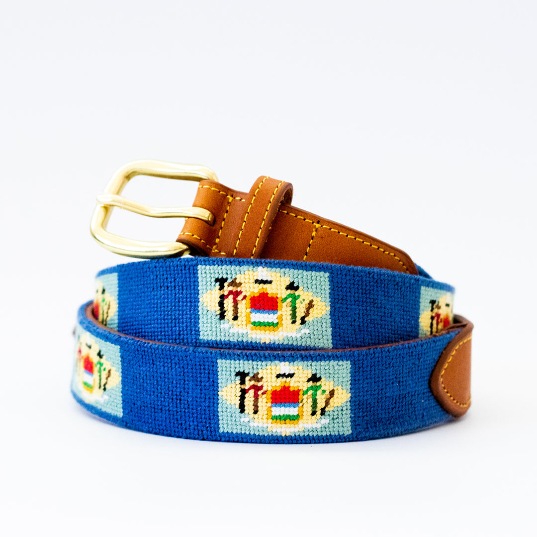 Delaware Flag Needlepoint Belt