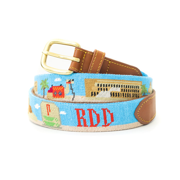 Egyptian Pyramids Needlepoint Belt