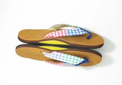 Gingham Flip Flops - Clearance