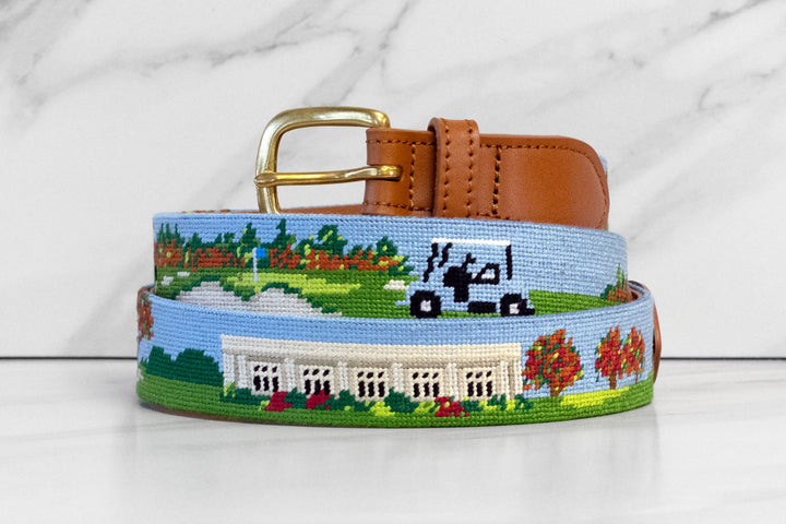 Kernwood Country Club Golf Course Needlepoint Belt