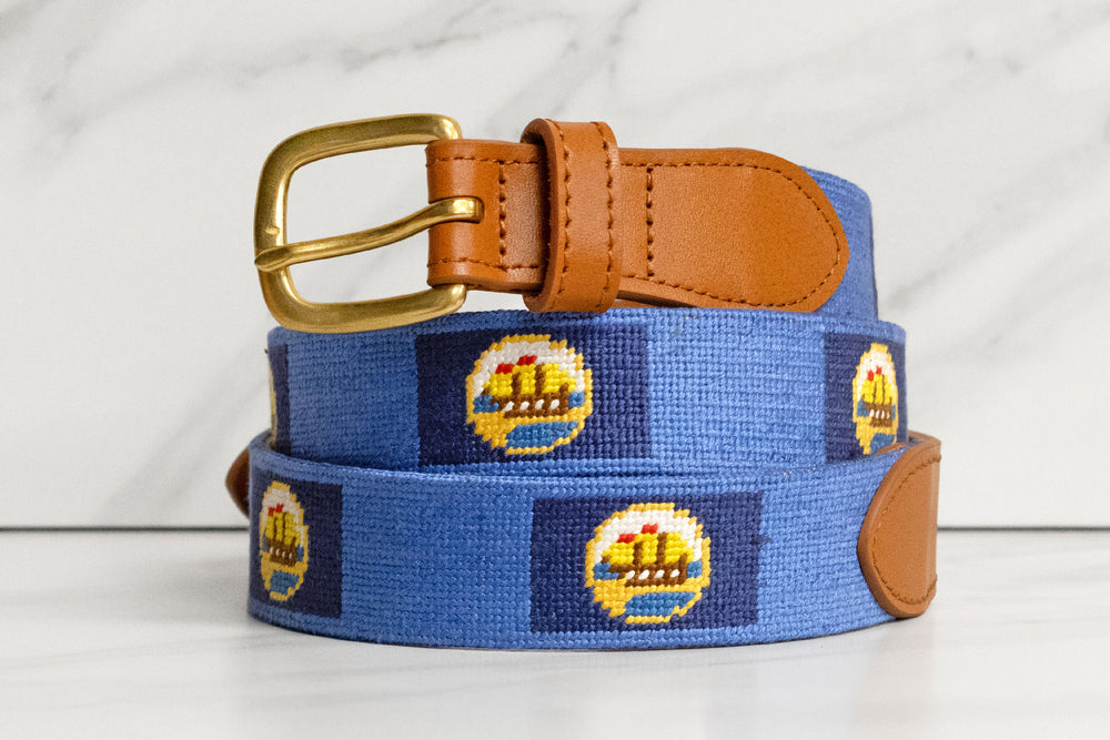 New Hampshire Flag Needlepoint Belt 2