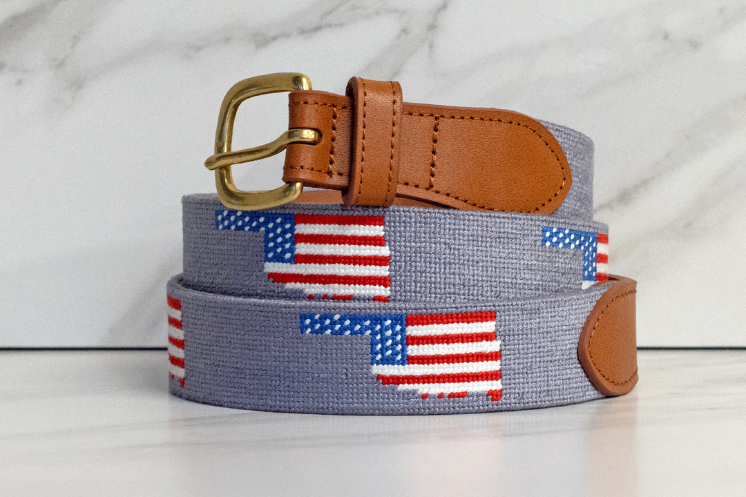 Oklahoma State Needlepoint Belt 2