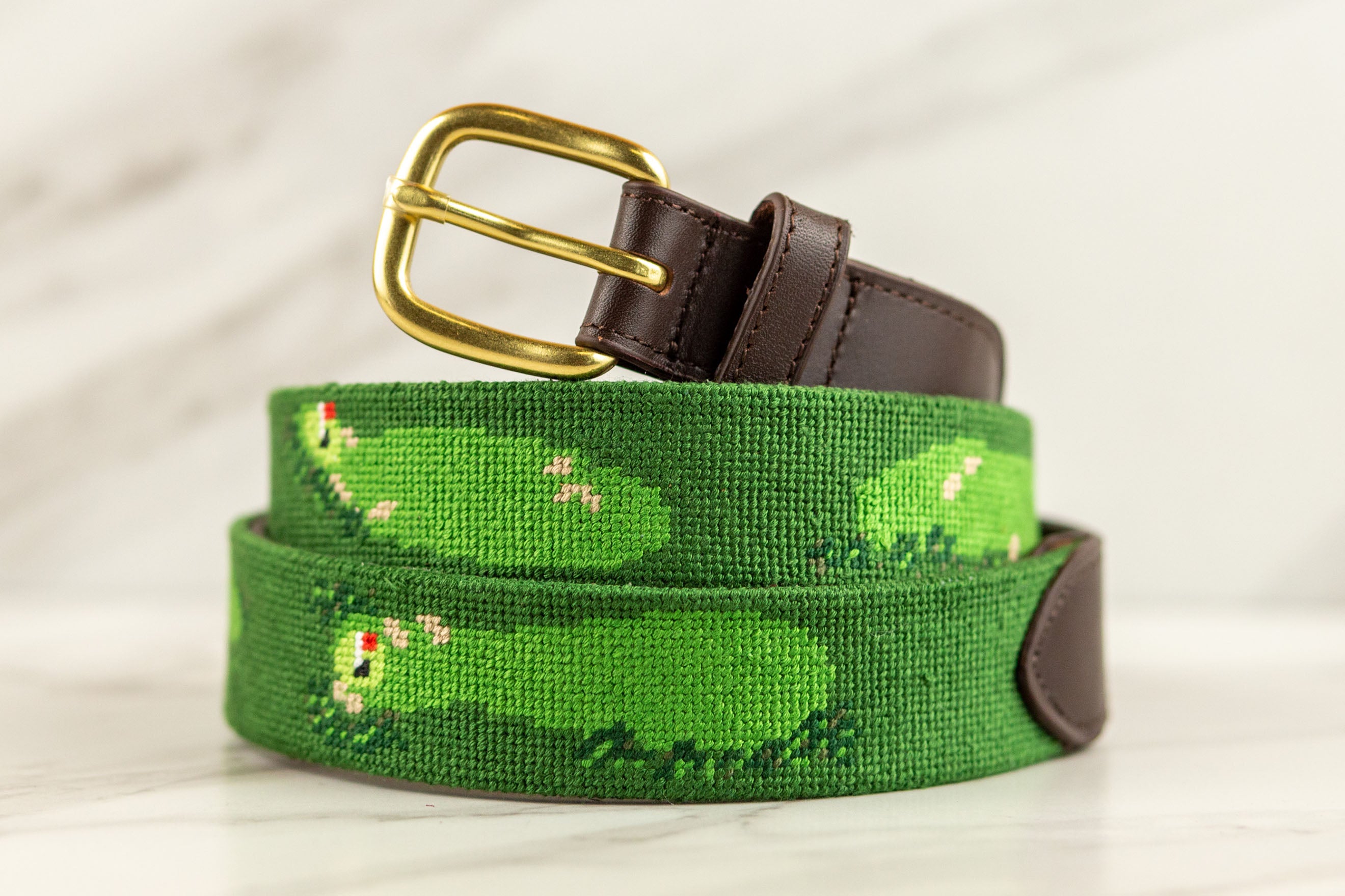 Pasatiempo Golf Club Needlepoint Belt Brewster Belt